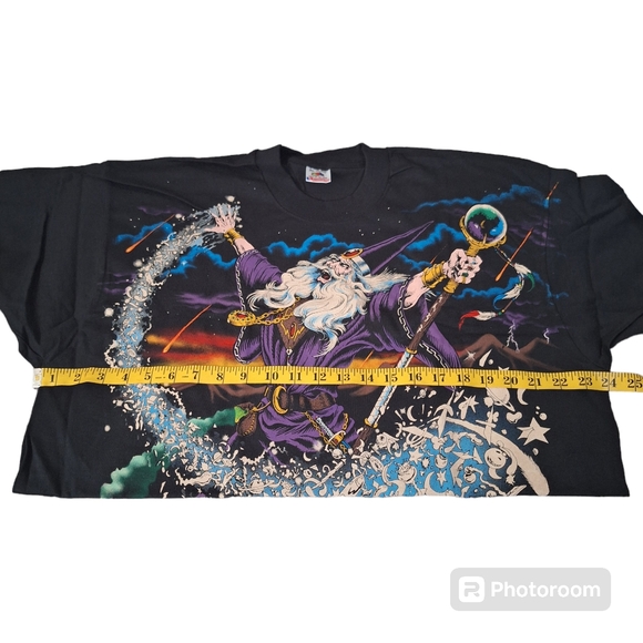 Vtg NOS 1994 Liquid Blue Wizard AOP Single Stitch Shirt Sz XL On FOTL Tag USA - Picture 8 of 9